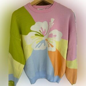 Peppermayo hibiscus sweater small